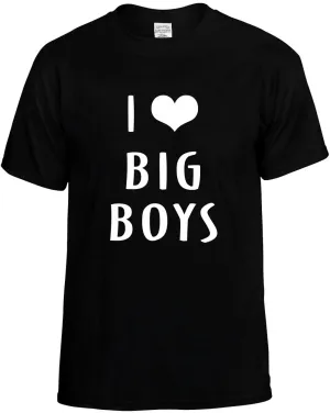 I Love Heart Big Boys Unisex T-Shirt Novelty Graphic Tee Shirt