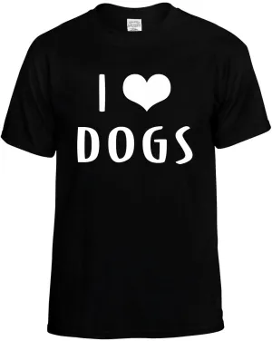 I Love Heart Dogs Unisex T-Shirt Novelty Graphic Tee Shirt
