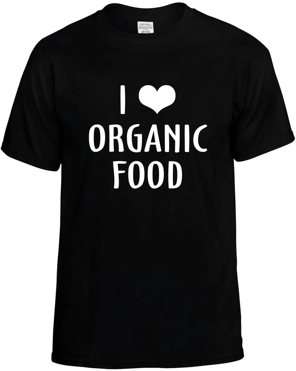 I Love Heart Organic Food Unisex T-Shirt Novelty Graphic Tee Shirt