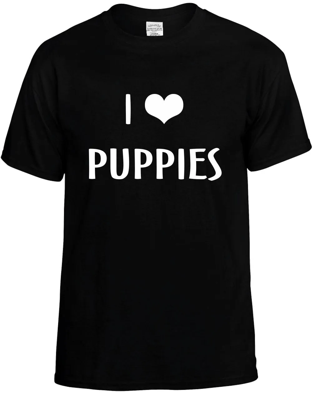 I Love Heart Puppies Unisex T-Shirt Novelty Graphic Tee Shirt