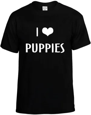 I Love Heart Puppies Unisex T-Shirt Novelty Graphic Tee Shirt