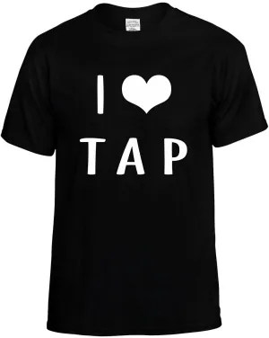 I Love Heart Tap Unisex T-Shirt Novelty Graphic Tee Shirt