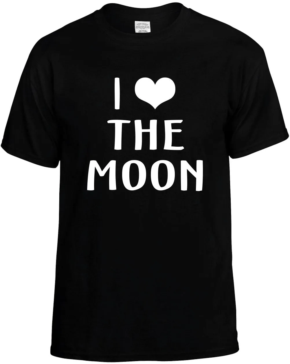 I Love Heart the Moon Unisex T-Shirt Novelty Graphic Tee Shirt