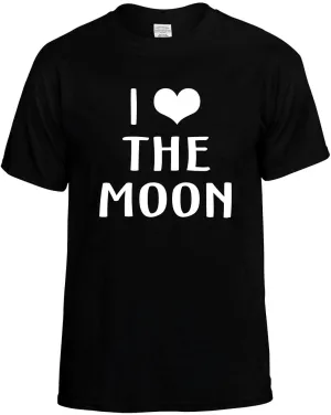 I Love Heart the Moon Unisex T-Shirt Novelty Graphic Tee Shirt