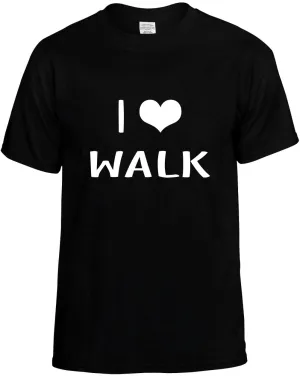 I Love Heart Walk Unisex T-Shirt Novelty Graphic Tee Shirt