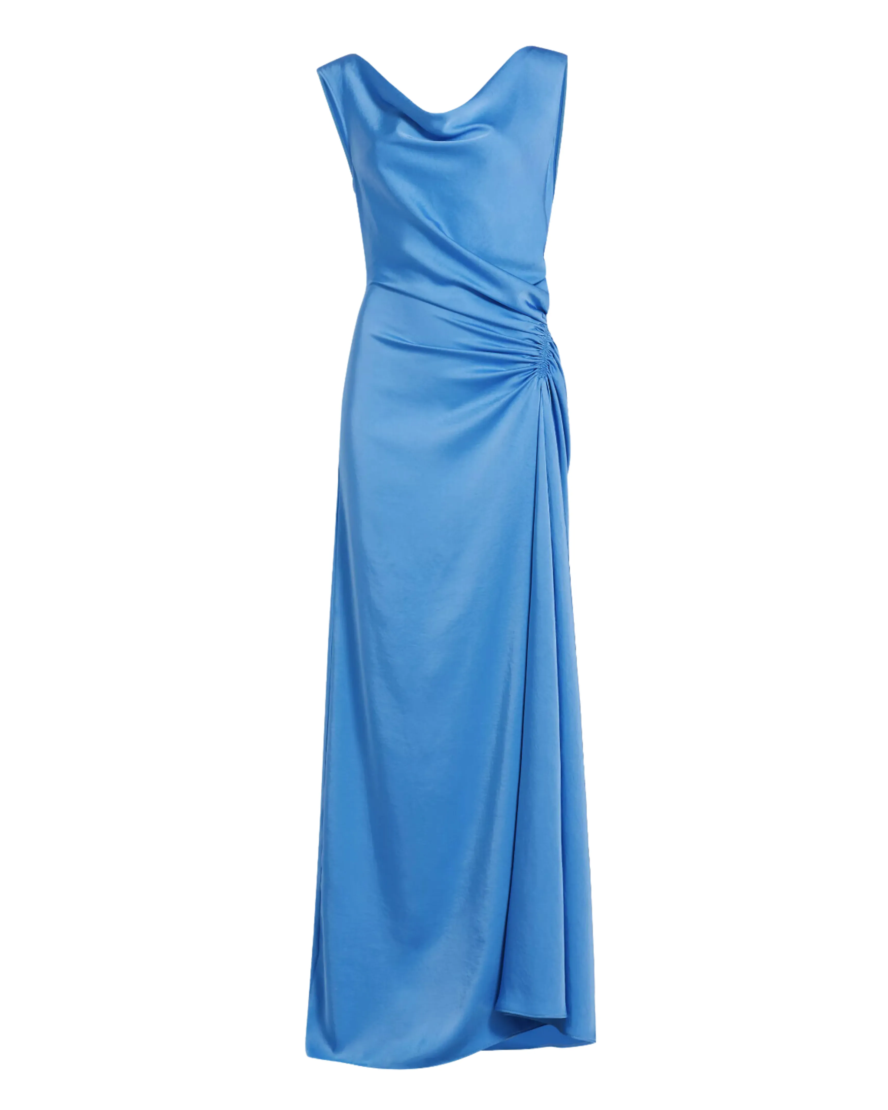 Ibiza Ophelia Satin Draped Maxi Dress