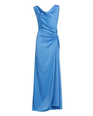 Ibiza Ophelia Satin Draped Maxi Dress
