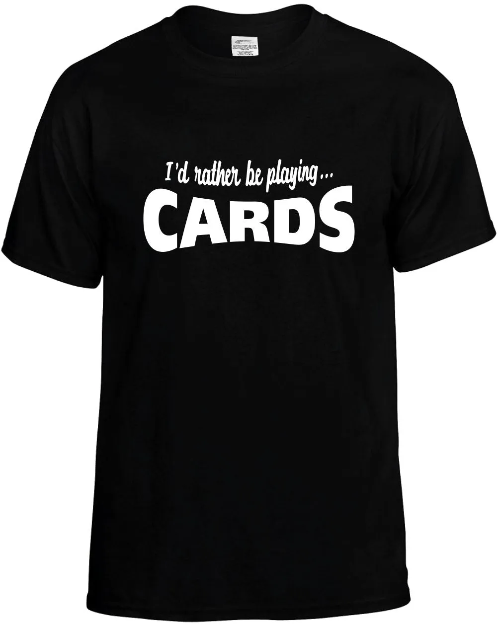 I'D Rather be Playing Cards Unisex T-Shirt Novelty Graphic Tee Shirt