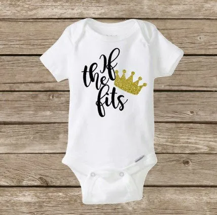 If The Crown Fits, Baby Girl Onesie, Princess Diva, Baby Shower Gift, Birthday
