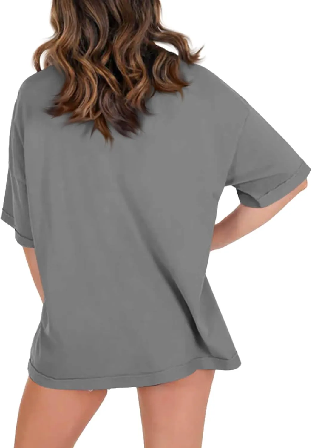 Imily Bela Womens Oversized T Shirts Crew Neck Short Sleeve Summer Casual Tee Tops