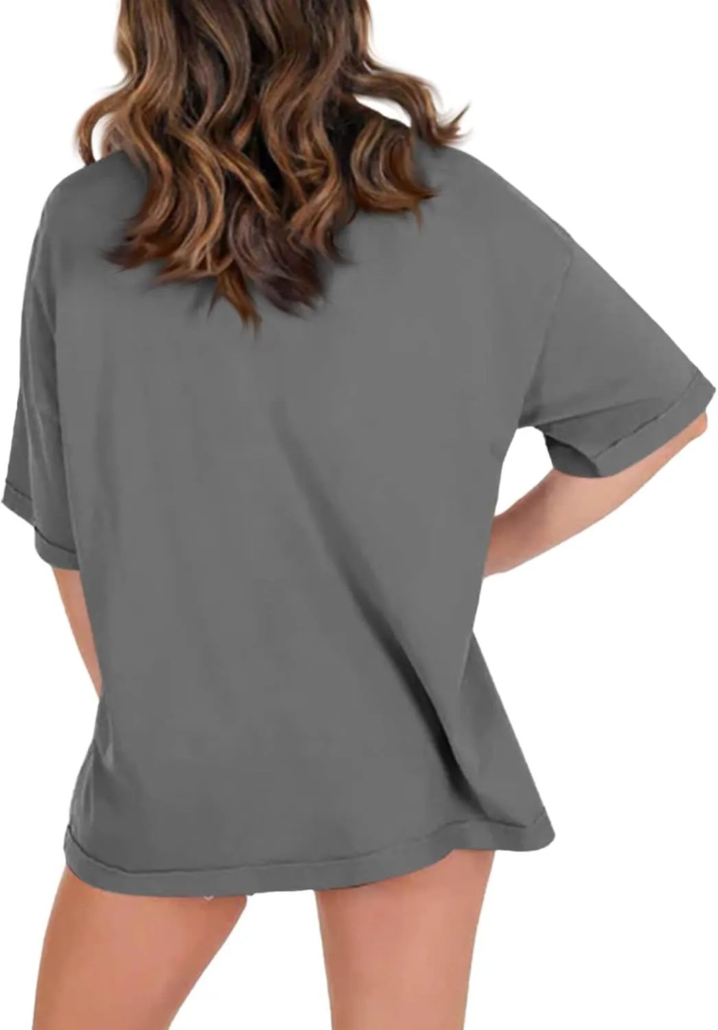 Imily Bela Womens Oversized T Shirts Crew Neck Short Sleeve Summer Casual Tee Tops