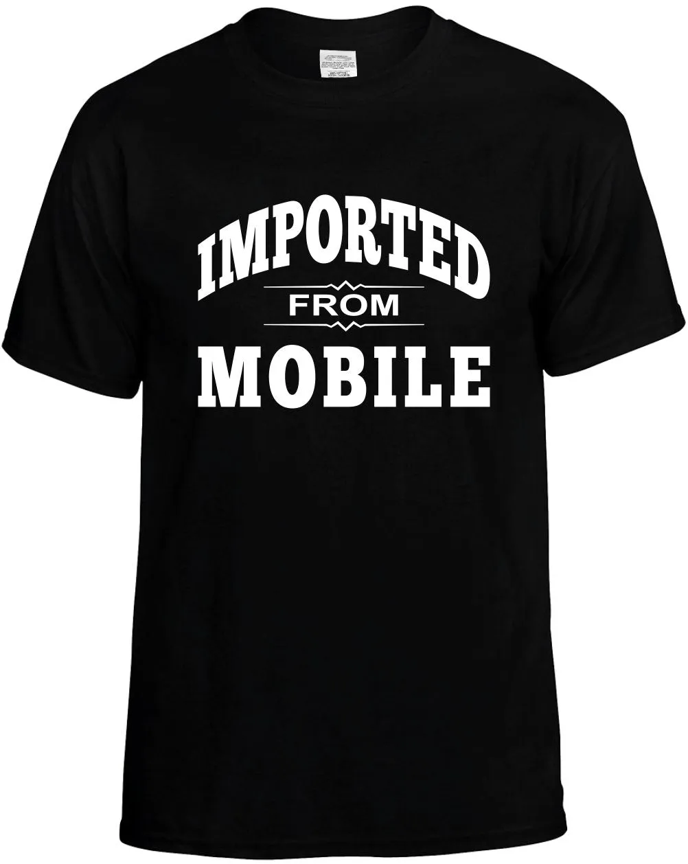 Imported from Mobile Unisex T-Shirt Novelty Graphic Tee Shirt