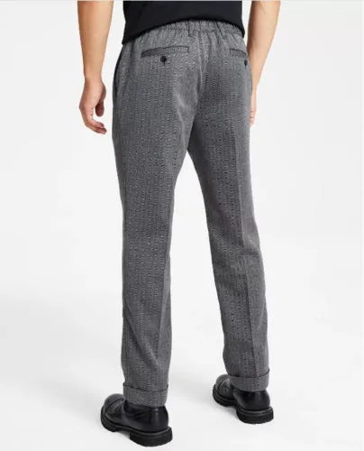 INC International Concepts Men's Classic Fit Pleated Dress Pants Grey Medium