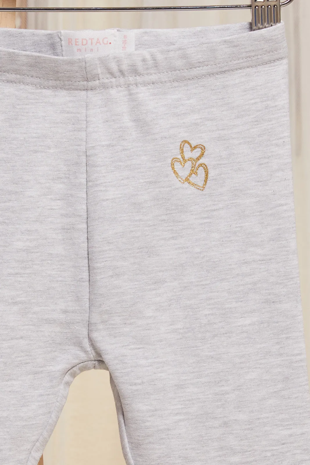Infant Girls Grey Plain Leggings