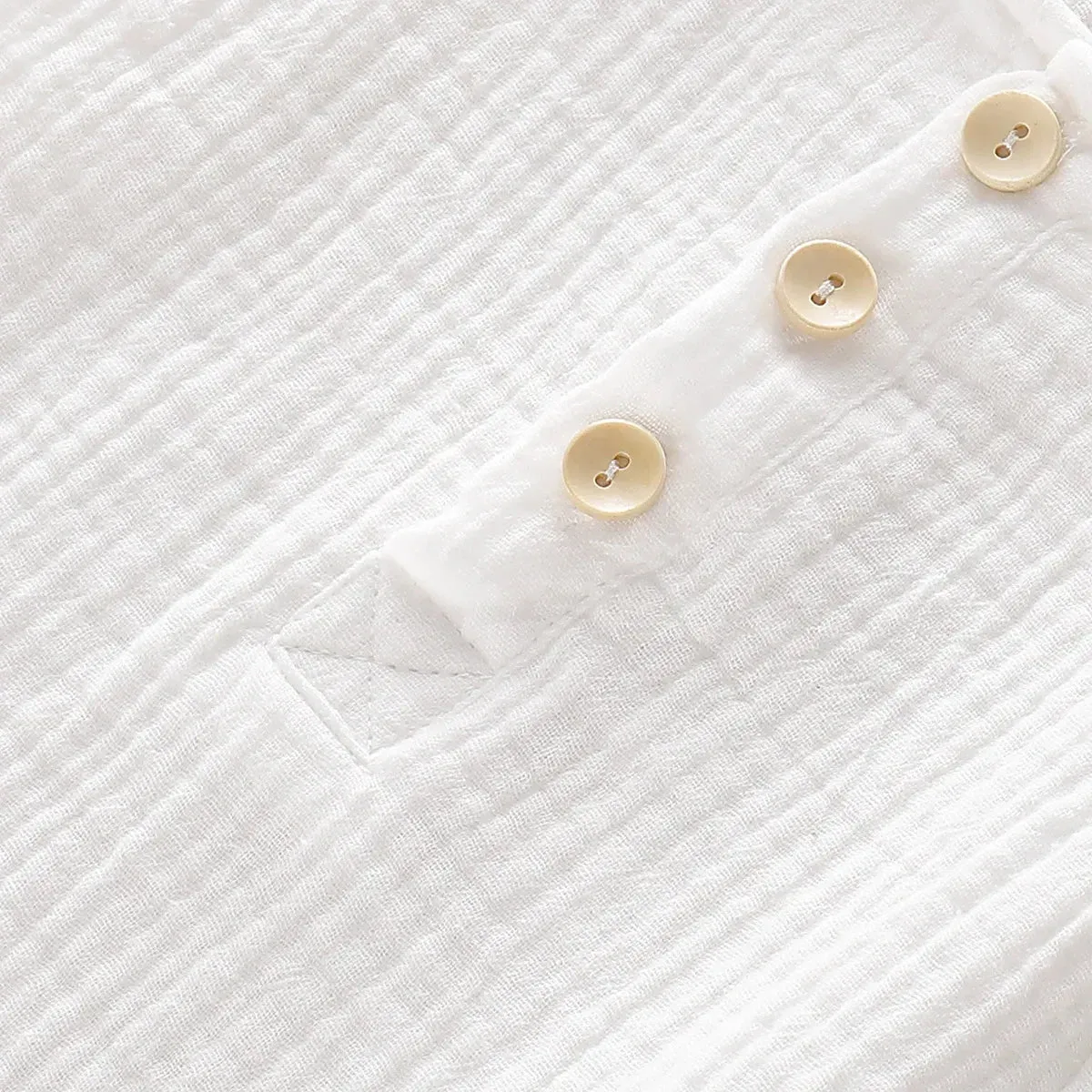 Infants Sleeveless Button Thin Cotton Muslin Rompers