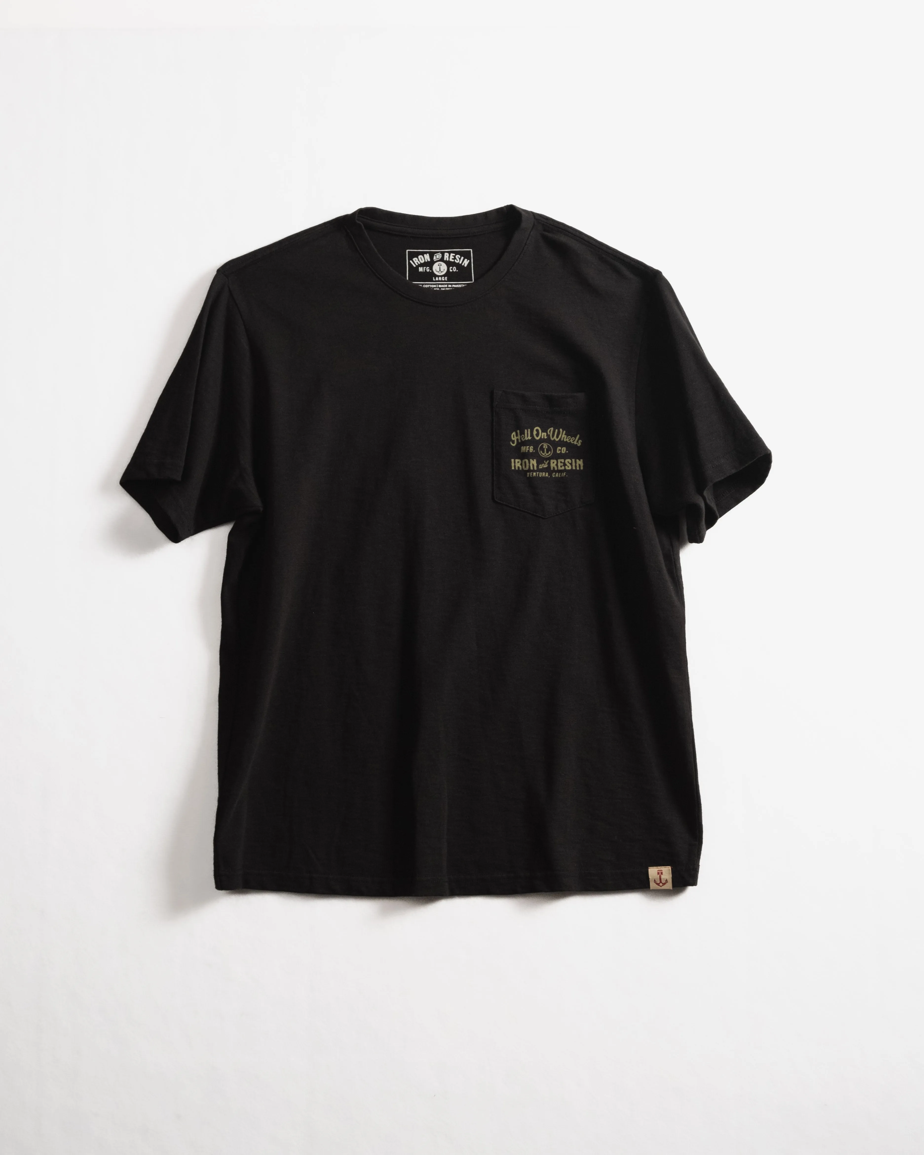 Iron & Resin Hell On Wheels Pocket Tee - BLACK
