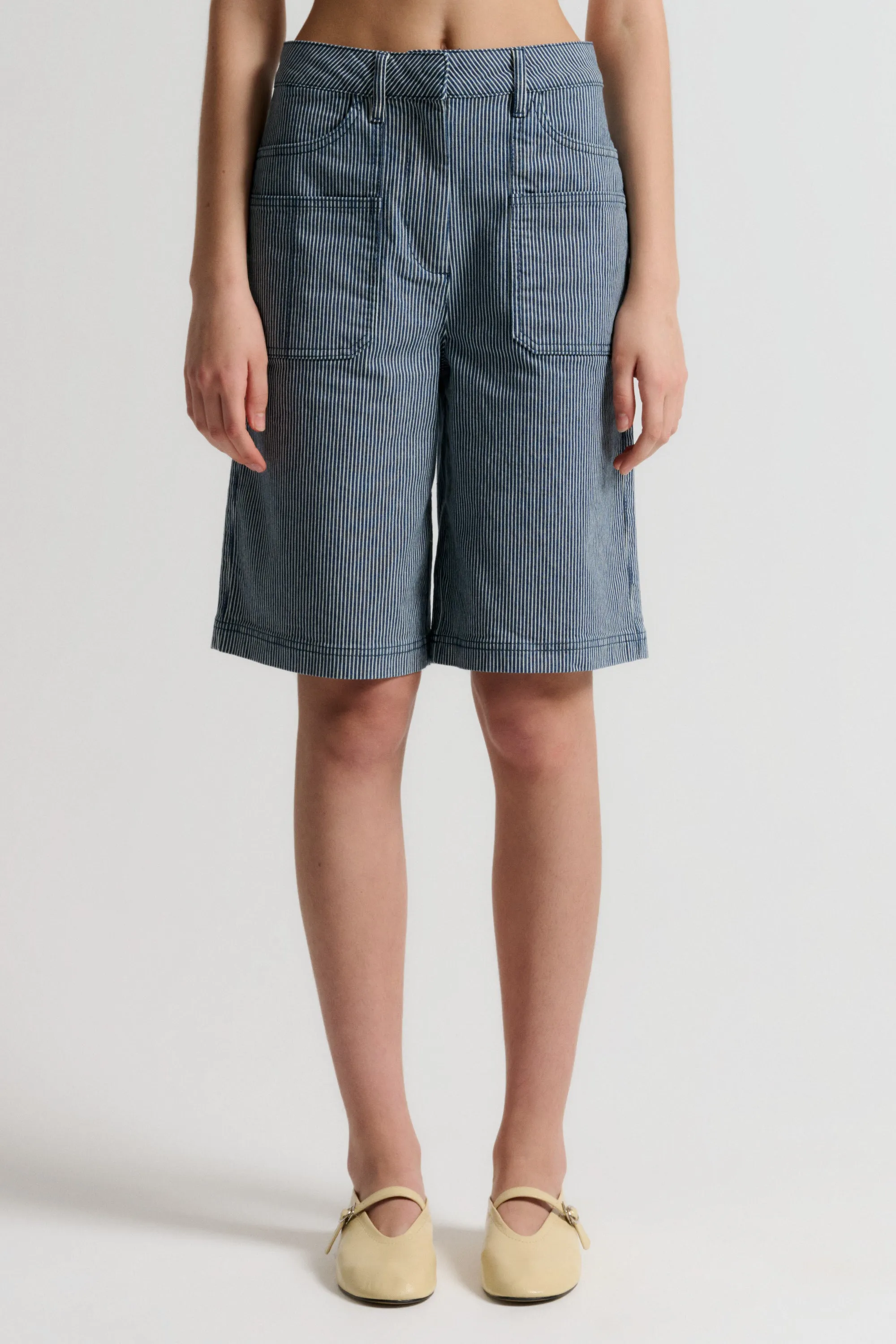 IVY-Brooke Worker Shorts Sailor Stripe