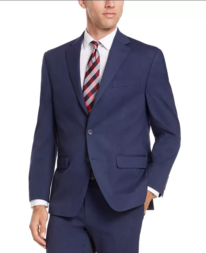 IZOD Mens Classic-Fit Medium Blue 40R Jacket Only