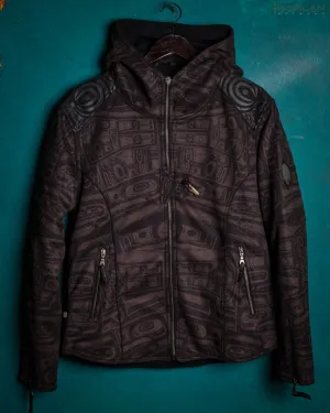Jacket Men / Fake Leather Brown Swede Holes - TINGLIT
