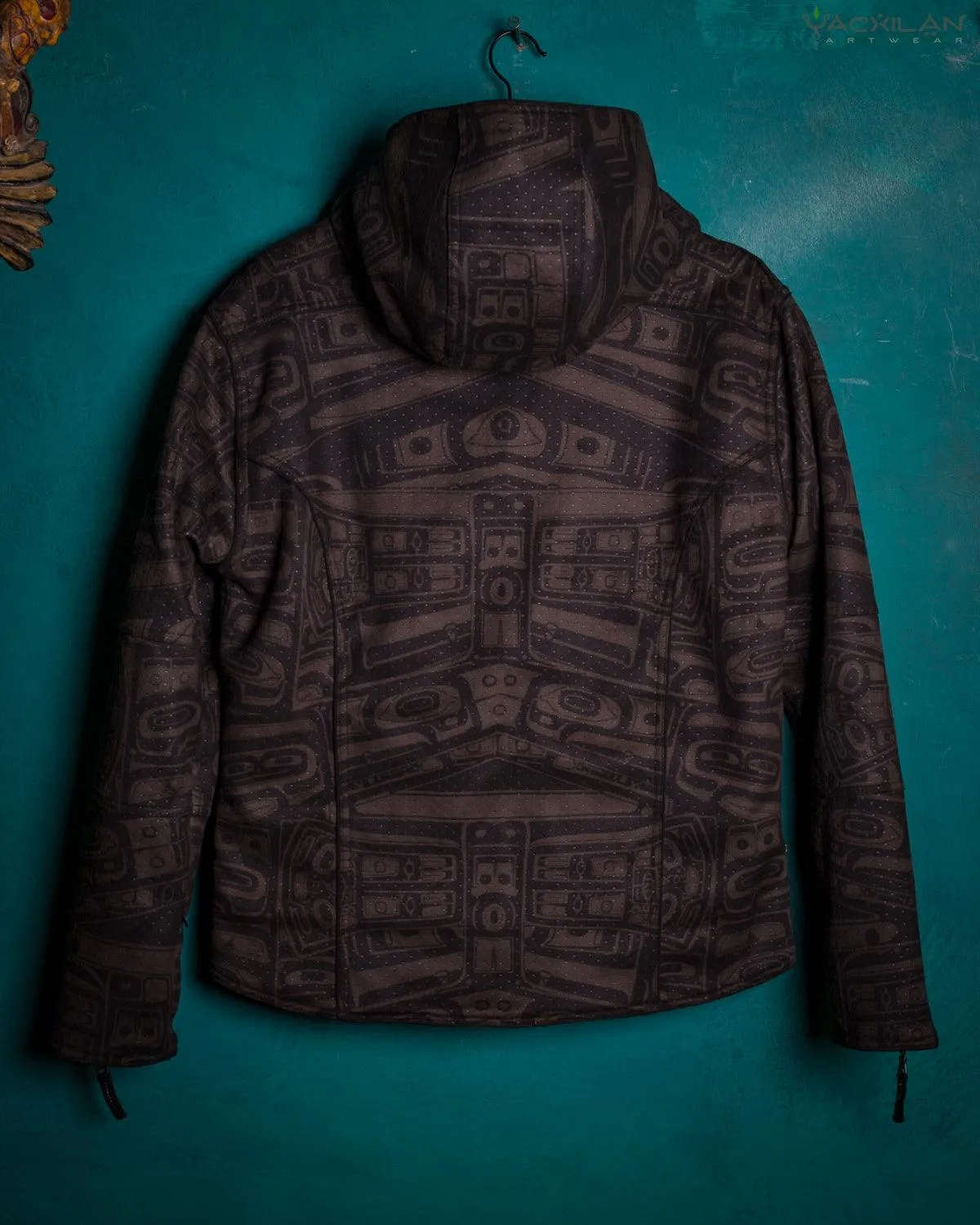Jacket Men / Fake Leather Brown Swede Holes - TINGLIT