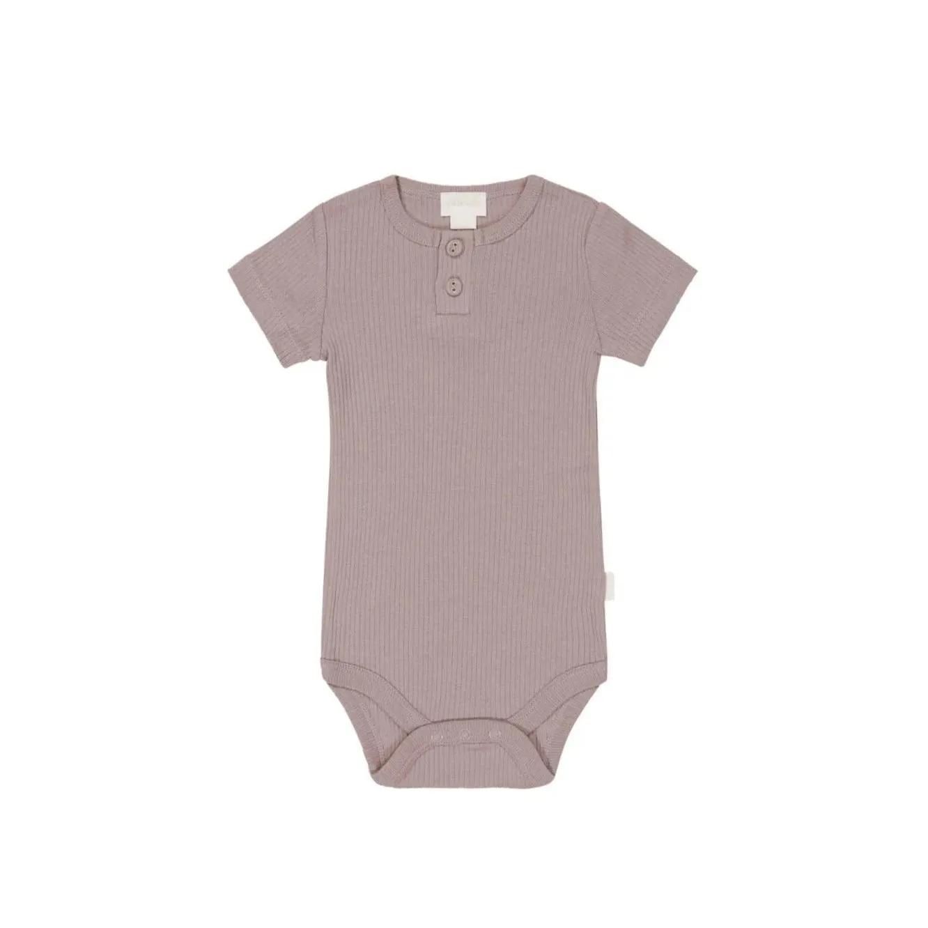 Jamie Kay Modal Darcy Rib Tee Bodysuit - Mauve Shadow - Organic Cotton