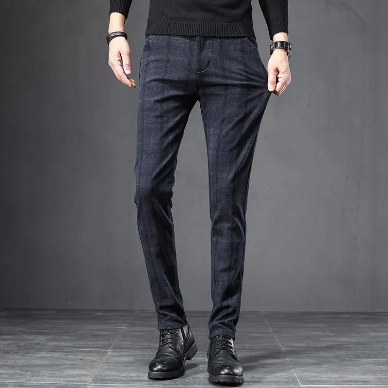 JAYWOOD Men's Brittish Plaid Business Pants