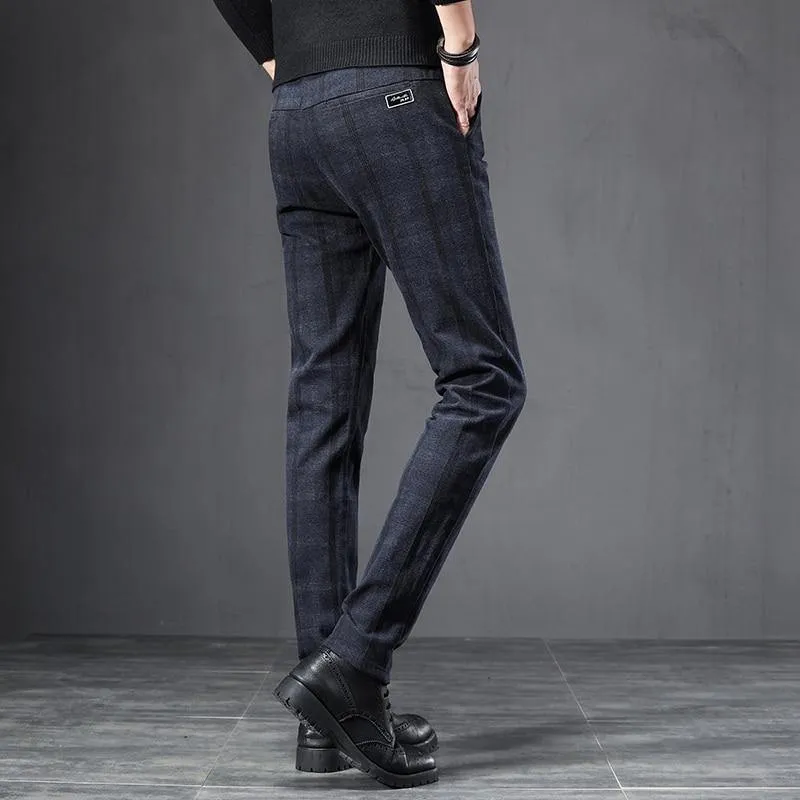 JAYWOOD Men's Brittish Plaid Business Pants