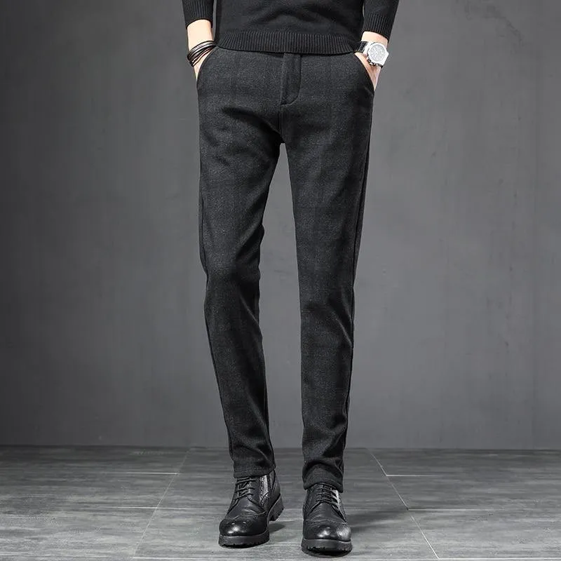 JAYWOOD Men's Brittish Plaid Business Pants