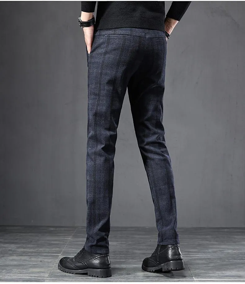 JAYWOOD Men's Brittish Plaid Business Pants