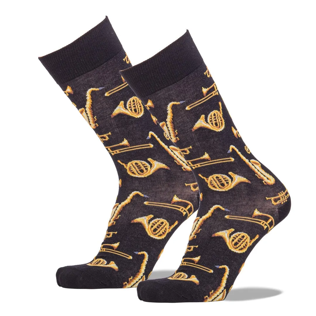 Jazz Instruments Socks Men's Crew Sock