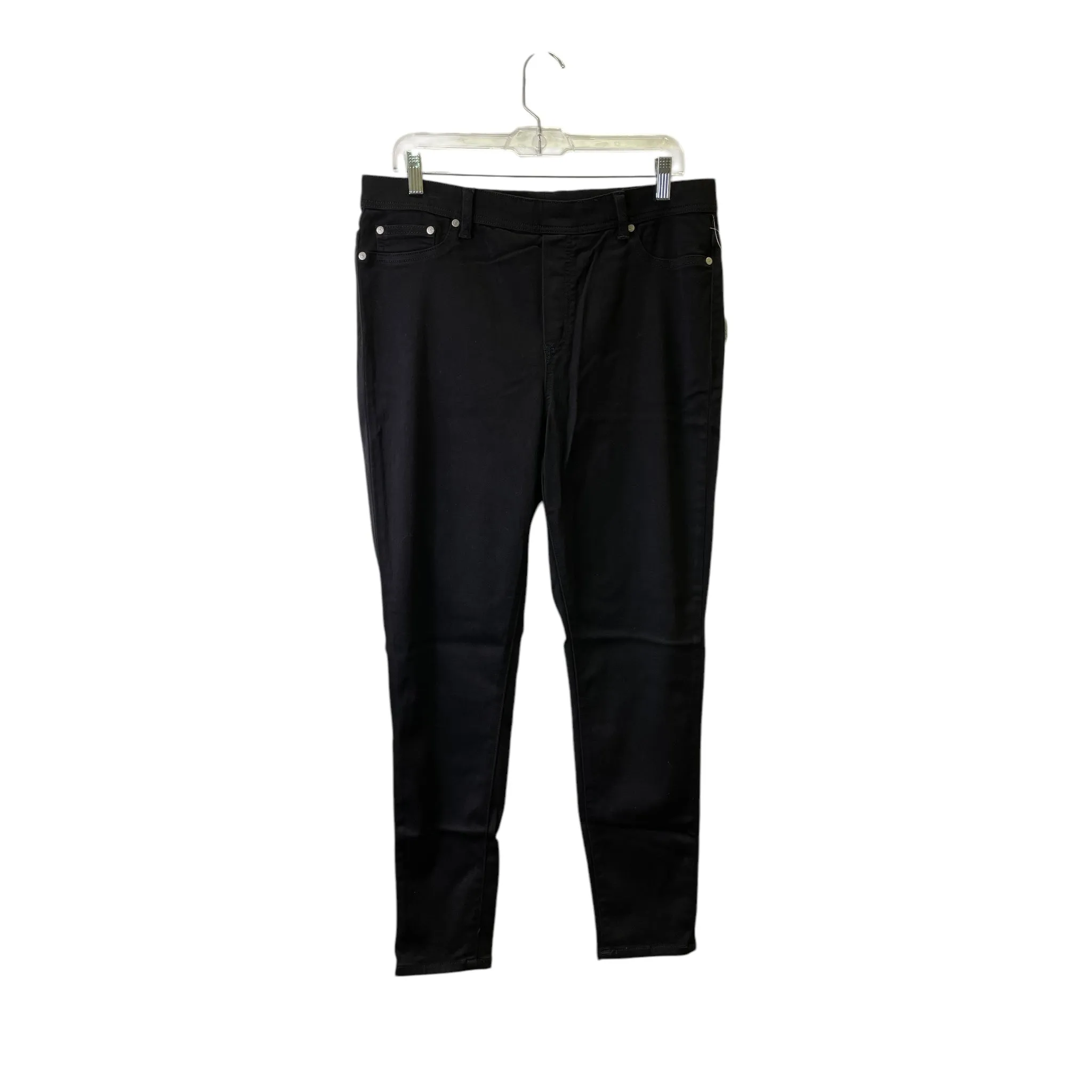 Jeans Skinny By Diane Gilman In Black, Size:12