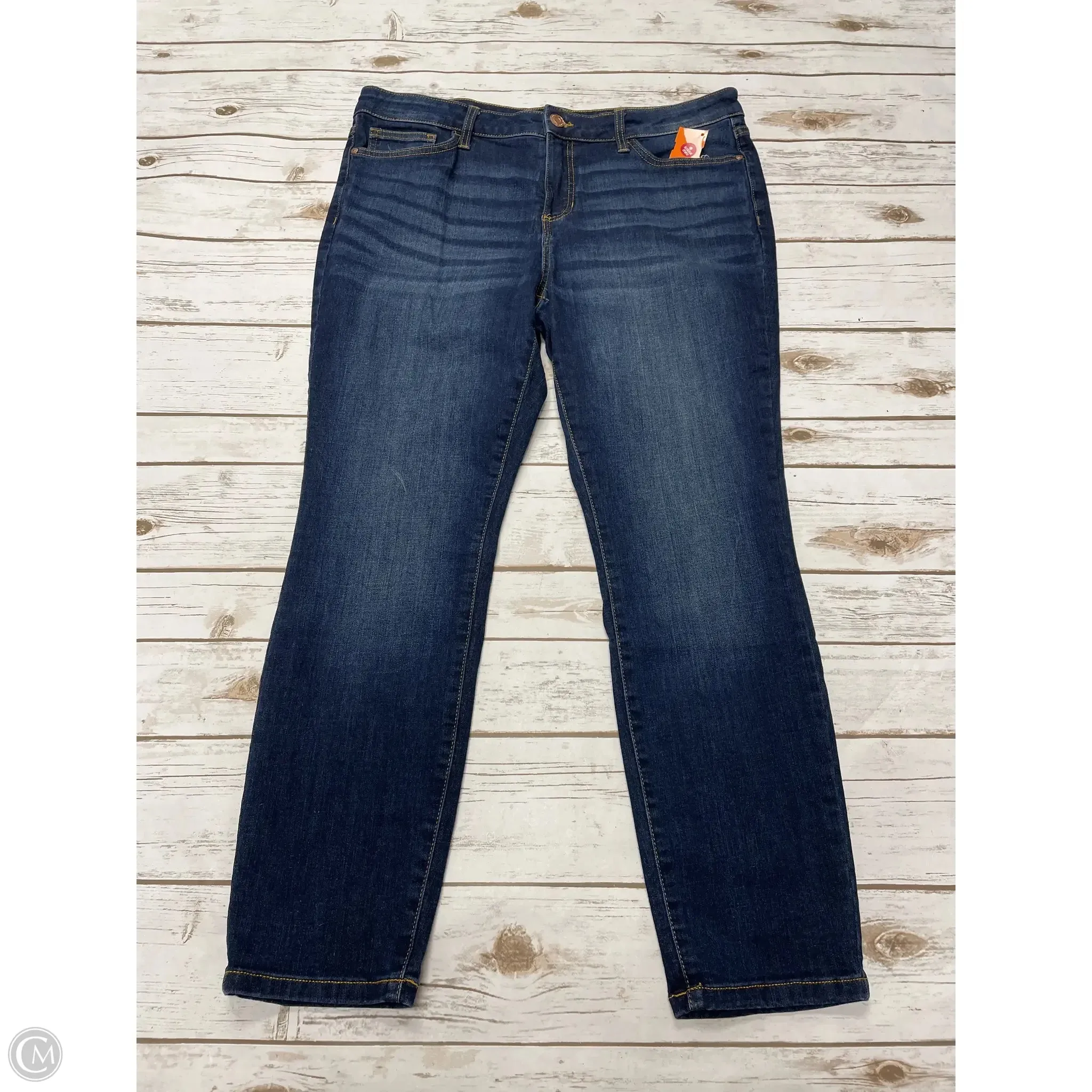 Jeans Skinny By Lc Lauren Conrad In Blue Denim, Size: 16