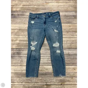 Jeans Skinny By Old Navy In Blue Denim, Size: 12