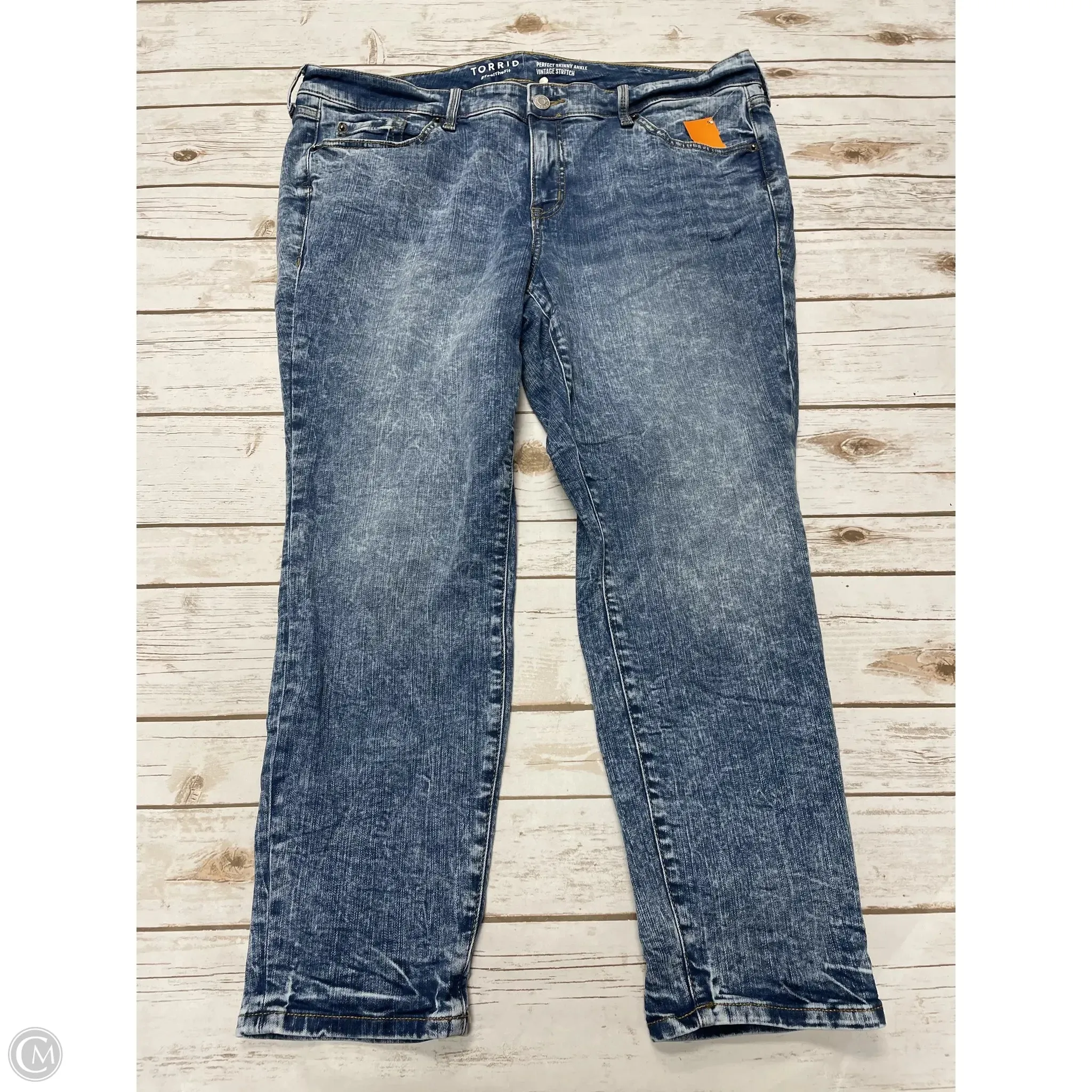Jeans Skinny By Torrid In Blue Denim, Size: 16