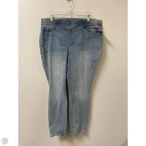 Jeans Skinny By Wonderly In Blue Denim, Size: 16