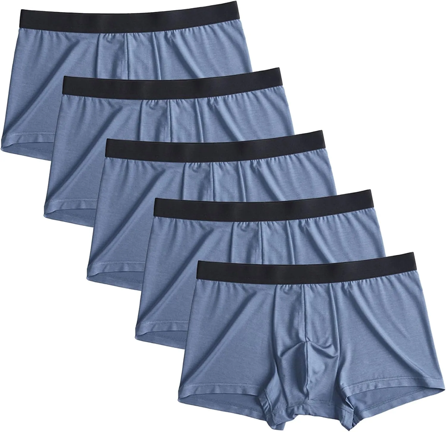 JEShifangjiusu Men Breathable Boxer Brief Cotton Stretch Lightweight Short Leg Athletic Workout Running Performance Underwear