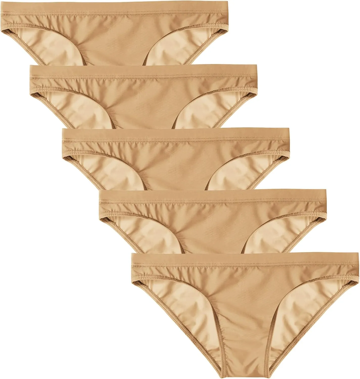 JEShifangjiusu Men Briefs Ice Silk Underwear Sexy Solid Low Rise Bikini Underpants See-Through Breathable Transparent Briefs