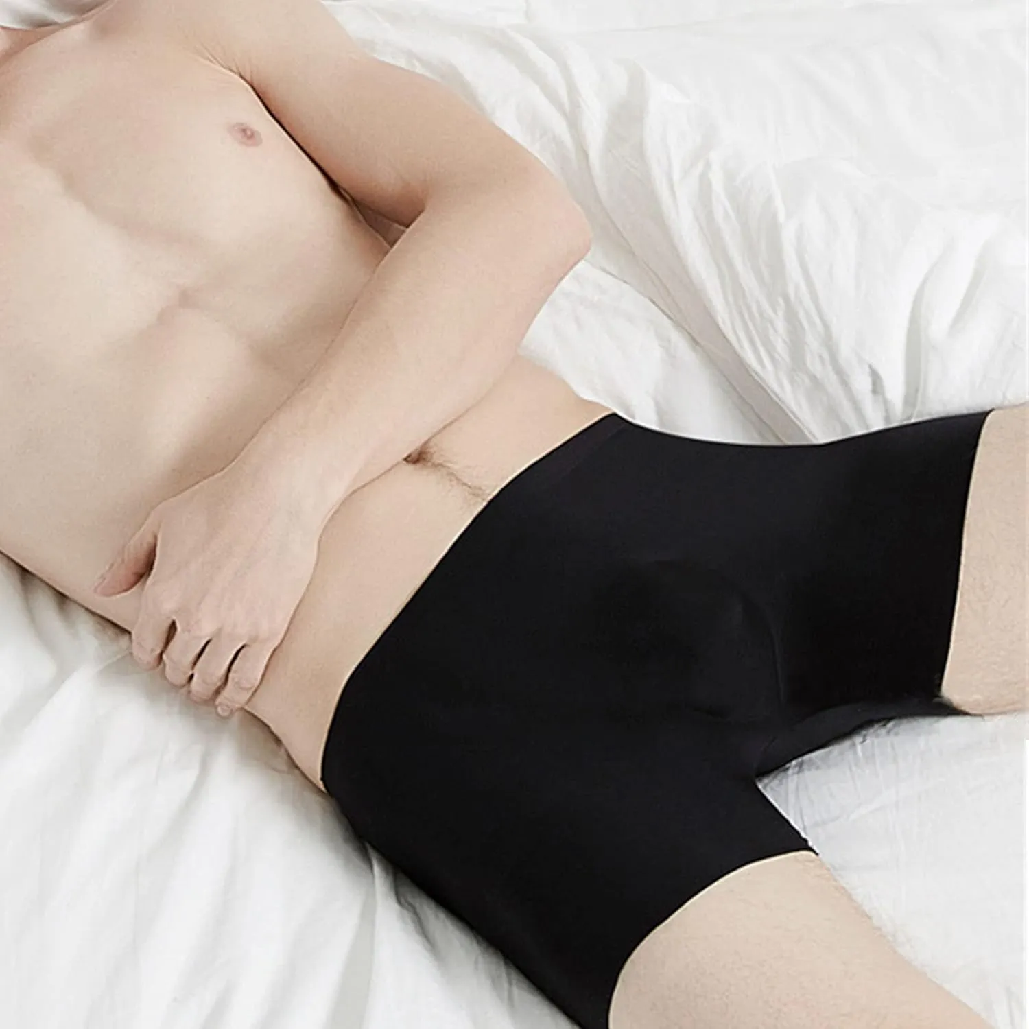 JEShifangjiusu Mens Boxer Briefs Ice Silk Bikini Briefs G-String T-Back Undies Cotton Modal Seamless Panties Underwear 3-Pack