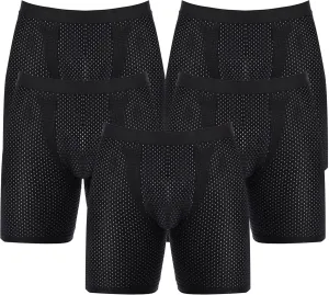 JEShifangjiusu Men'S Underwear See Through Sexy Mesh Breathable Boxer Briefs Low Rise Athletic Sports Stretch Boxers Panties