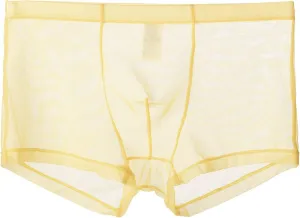 JEShifangjiusu Men'S Underwear Transparent Sexy Mesh Breathable Ice Silk Boxer Briefs See-Through Low Rise Cool Boxers 3Pack