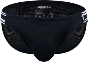 JOCKMAIL Mens Briefs Underwear Wide Belt Mens Underwear Mesh Athletic Sport Underwear Briefs