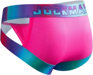 JOCKMAIL Mens Briefs Underwear Wide Belt Mens Underwear Mesh Athletic Sport Underwear Briefs