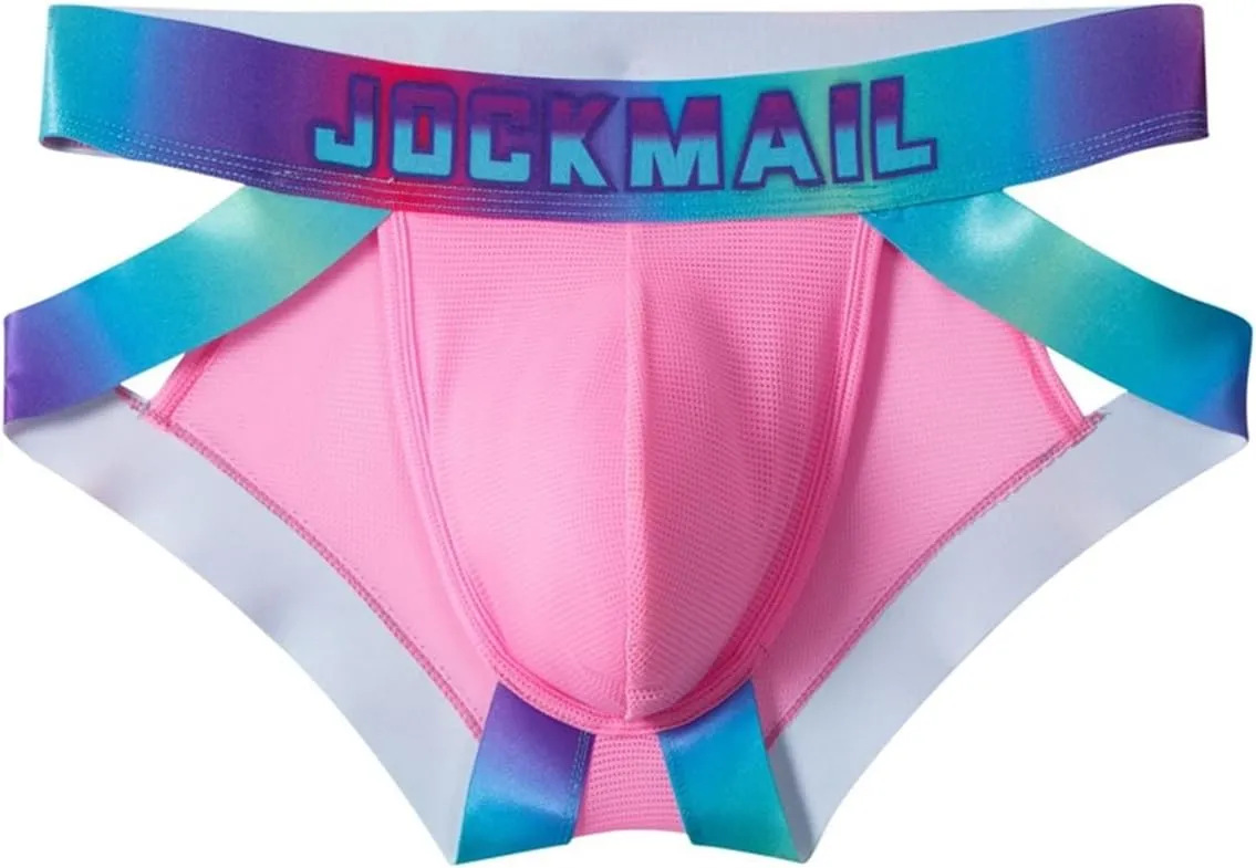 JOCKMAIL Mens Briefs Underwear Wide Belt Mens Underwear Mesh Athletic Sport Underwear Briefs