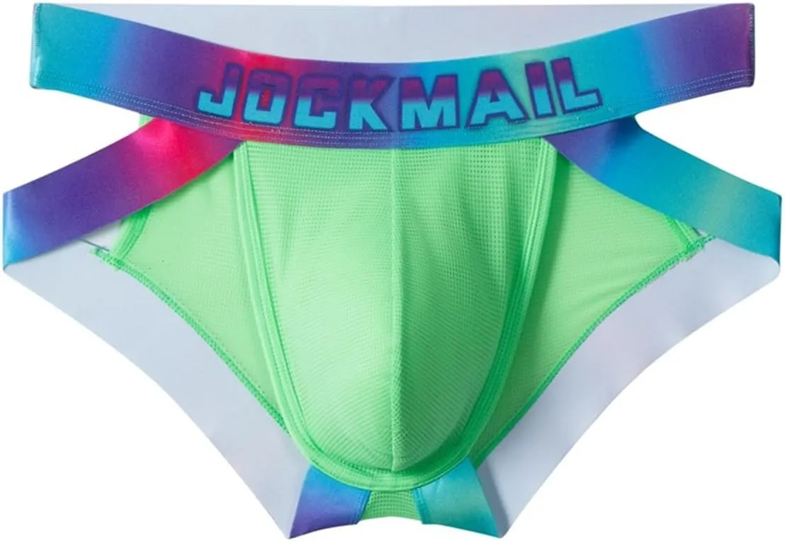 JOCKMAIL Mens Briefs Underwear Wide Belt Mens Underwear Mesh Athletic Sport Underwear Briefs