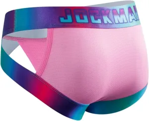 JOCKMAIL Mens Briefs Underwear Wide Belt Mens Underwear Mesh Athletic Sport Underwear Briefs