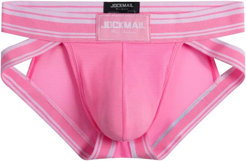 JOCKMAIL Mens Briefs Underwear Wide Belt Mens Underwear Mesh Athletic Sport Underwear Briefs