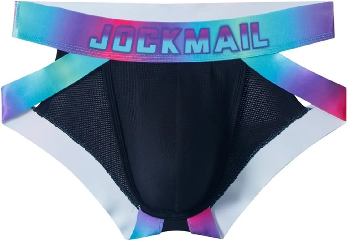 JOCKMAIL Mens Briefs Underwear Wide Belt Mens Underwear Mesh Athletic Sport Underwear Briefs