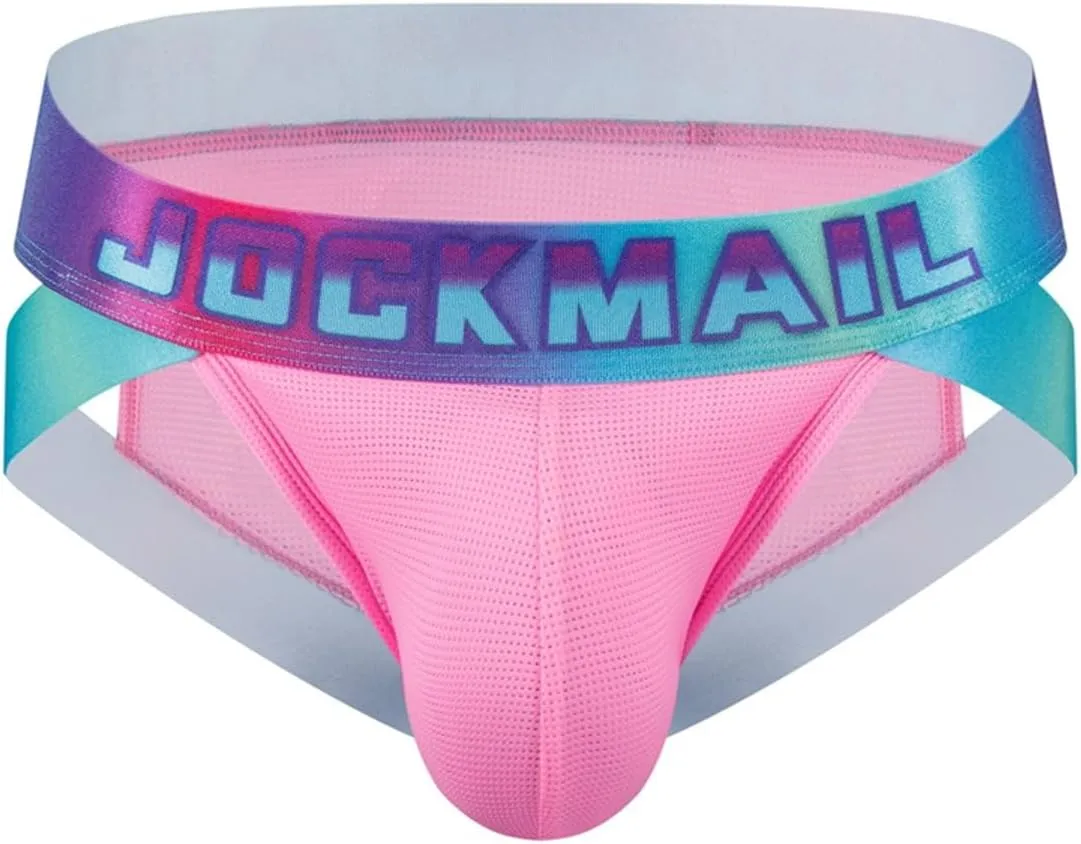 JOCKMAIL Mens Briefs Underwear Wide Belt Mens Underwear Mesh Athletic Sport Underwear Briefs