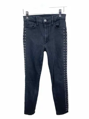 Joe's Women's Flawless Charlie Studded Skinny Ankle Jeans Black Size 26 (2)