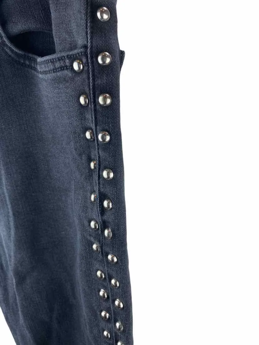 Joe's Women's Flawless Charlie Studded Skinny Ankle Jeans Black Size 26 (2)